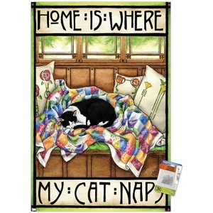 Trends International Meredith Dillman - Home Is Where My Cat Naps Unframed Wall Poster Prints - 1 of 4