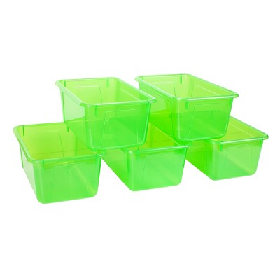 5pk Small Cubby Bin Tint Green - Storex