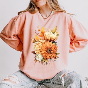Simply Sage Market Women's Lightweight Garment Dyed Graphic Sweatshirt Fall Watercolor - 1 of 4