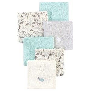 Luvable Friends Baby Unisex Super Soft Cotton Washcloths, Sea Turtle, One Size - 1 of 1