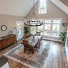 BAOURE 12-Light Black Wagon Wheel Chandelier with Glass Shade, 43.3-Inch Round Farmhouse Pendant Light Fixture for Dining Rooms, Foyers & Entryways - 3 of 4