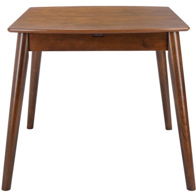Walnut Wood Extendable Rectangular Dining Table with Graduated Legs