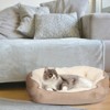 PureWags Small Dog Bed, Round Cat Bed Washable for Indoor Cats, Non-Slip Base and Removable Cushion, Pet Bed for Puppy and Kitten - 3 of 4