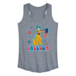 Women's - Disney - Pluto Freedom Graphic Racerback Tank - 1 of 4