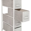 Flash Furniture 4 Drawer Slim Wood Top Cast Iron Frame Vertical Storage Dresser with Easy Pull Fabric Drawers - 4 of 4