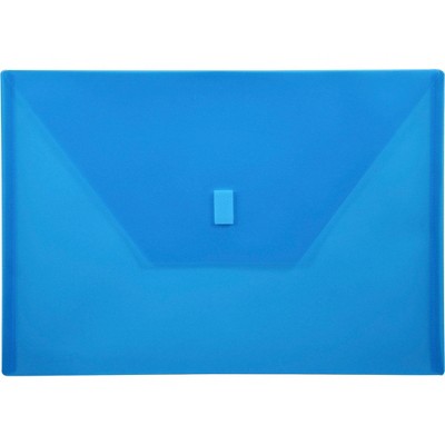 Lion Office Products Poly Envelope Side Opening Hook/Loop 13"x9-3/8" Blue 22080BL
