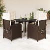 vidaXL Garden Dining Set Brown, Cream, Black - 2 of 4