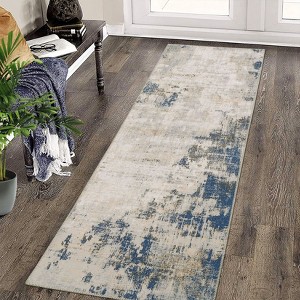 Abstract Machine Washable Area Rug Non-Slip Carpet - 1 of 4