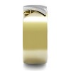 Slickblue Two-Tone IP Gold Ring, No Stone, Designer Stainless Steel, Minimalist Style, Yellow, Sizes 5-10 - 4 of 4