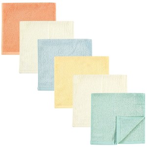 Hudson Baby Infant Rayon from Bamboo Burpcloth 6pk, Soft Neutral, One Size - 1 of 4