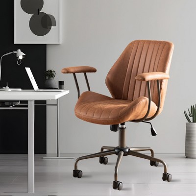 XIZZI Home Office Desk Chairs Computer Office Chair, Modern Ergonomic High Back Suede Fabric Office Chair for Executive or Home Office