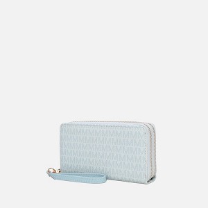 MKF Collection Noemy M Signature Women’s Handbag Wallet Wristlet by Mia K - Light Blue - 1 of 4