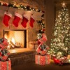 LuxenHome Red Frosted Gift Boxes with Battery Operated Lights Multicolored - 4 of 4