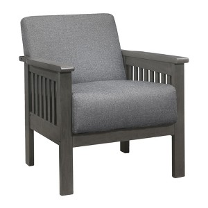 NicBex Textured Accent Chair,Upholstered Living Room Chair with Mid-Height Backrest and Rubberwood Frame,Recliner Chair for Living Room - 1 of 4