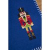 C&F Home Nutcracker Felt Rectangle Placemat Set of 6 Christmas Holiday Solid Blue Embroidery - 4 of 4