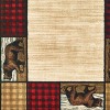 Weston Bear Plaid Border Area Rug Ivory - Captiv8e Designs - image 2 of 3