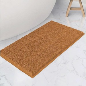 Home Mart Goods Large Pumpkin Soft Cozy Plush Chenille Bath Mat Bathroom Rug - 24" x 16" - 1 of 3