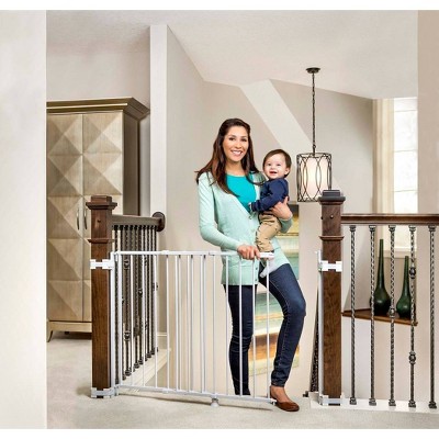 gate for top of stairs with banister