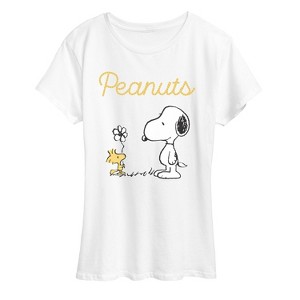 Women's - Peanuts - Flower Short Sleeve Graphic T-Shirt - 1 of 4