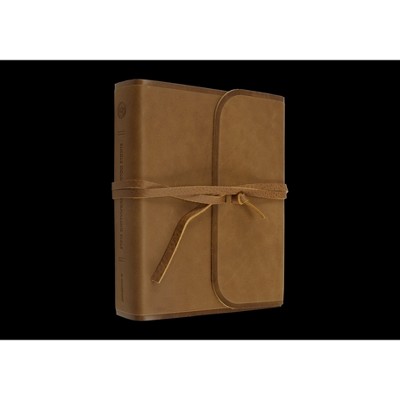 ESV Single Column Journaling Bible (Natural Leather, Brown, Flap with Strap) - (Leather Bound)