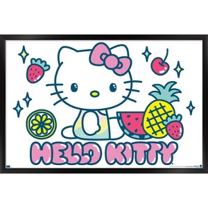 Trends International Hello Kitty: 20 Kawaii Vacation - Fruit Framed Wall Poster Prints - 1 of 4