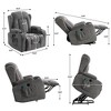 Power Lift Recliner Chair for Elderly with Heat and Vibration Massage, Infinite Position, USB Port and Side Pockets - 4 of 4