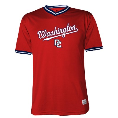 MLB Washington Nationals Men's Gametime V-Neck Jersey - M