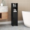 Tangkula Bathroom Storage Cabinet Small Corner Floor Cabinet with Door and Adjustable Shelves Toilet Paper Holder Stand - 3 of 4