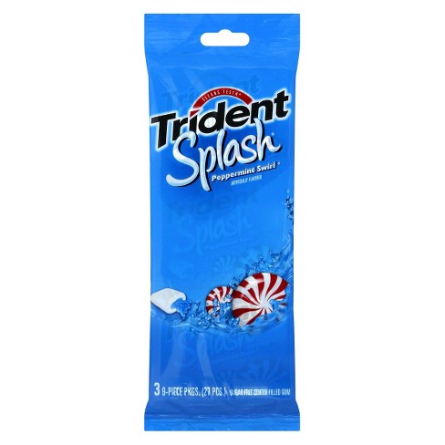 gum trident swirl peppermint 27ct splash filled sugar center target