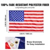 VEVOR 25FT Telescoping Flag pole Kit, Aluminum Alloy in Ground Flag Poles for Outside, 3 Display Modes Flagpole with 3x5 American Flag, Silver - 3 of 4