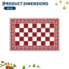 4x6 Christmas Area Rug, Washable Non Slip Holiday Carpet with Xmas Tree Reindeer Snowflake, Low Pile Accent Rug for Home - 2 of 4