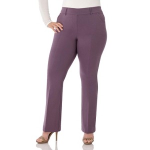 Rekucci Curvy Woman Comfort Barely Bootcut Pant with Pockets - 1 of 4