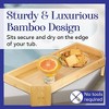 Impresa Bamboo Hot Tub Tray Table, Waterproof, UV-Coated Side Table Caddy with Anti-Slip Backing for Drinks, Snacks, 17" x 7.5" - 2 of 4