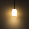 KAISITE 15.7in Milk Glass Pendant Light with Brass Stem - Modern Large Opal Cylinder Hanging Light for Kitchen Island Dining Room - 2 of 4