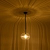 Rennnsan Hevelyn 11" W 1 - Light Dome Glass Modern Dimmable Pendant in Black - 3 of 4