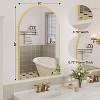 Acekool Arched Wall Mirror – Elegant Black Metal Frame for Bathroom & Home - 2 of 4
