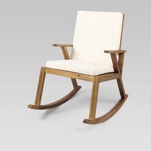 Champlain Acacia Wood Patio Rocking Chair - Christopher Knight Home - 1 of 4