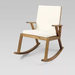 Champlain Acacia Wood Patio Rocking Chair - Christopher Knight Home