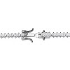 Guili Sterling Silver with Clear Round Cubic Zirconia Tennis Bracelet, Elegant and Sparkling Design for Timeless, Everyday Glamour - 2 of 3