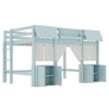 Bellemave Loft Bed with Built-in Bookshelf, Curtain, and Storage Shelf Amusement Park-Inspired Playful Design Safety Guardrails - 4 of 4