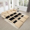 3-Seater Modular Sectional Sofa with Storage Drawers and 3 Ottomans, Chenille Sofa for Living Room, Wide Seat Sleeper Sofa for Home Theater-Koiai - 2 of 4