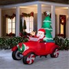Gemmy 7.5-FT Wide Santa in Convertible Truck Scene with Reindeer Holiday Inflatable - 2 of 3