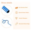 Unique Bargains 304 Stainless Steel Durable Curly Shaped Design Reusable Drinking Straw 4 Pcs - 3 of 4