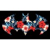 DC Comics Batman Hawaiian Tropical Bat Signal Black Tee Shirt T-Shirt - 2 of 2