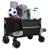 FURNIinspire Outdoor Serving Carts Heavy Duty 500lb Capacity Beach Wagon Foldable Utility Cart for Camping, Black, 37.4"*23.03"*42.52" - 2 of 4