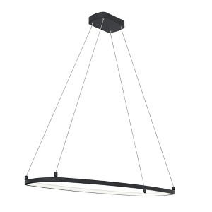 Elan Lighting Koloa 1 - Light Chandelier in  Matte Black - 1 of 4