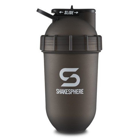 ShakeSphere Tumbler: Protein Shaker Bottle, 24oz Matte Black with