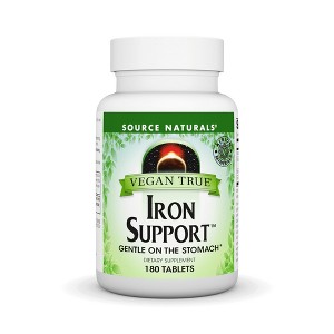 Vegan True Iron Support by Source Naturals, Inc.  -  180 Tablet - 1 of 3