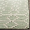 Dhurries DHU560 Hand Woven Flat Weave Runner Rug  Sage / Ivory 2'-6" X 10' - Safavieh. - 4 of 4