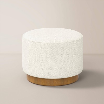 Round Ottoman with Plinth Base - Hearth & Hand™ with Magnolia
